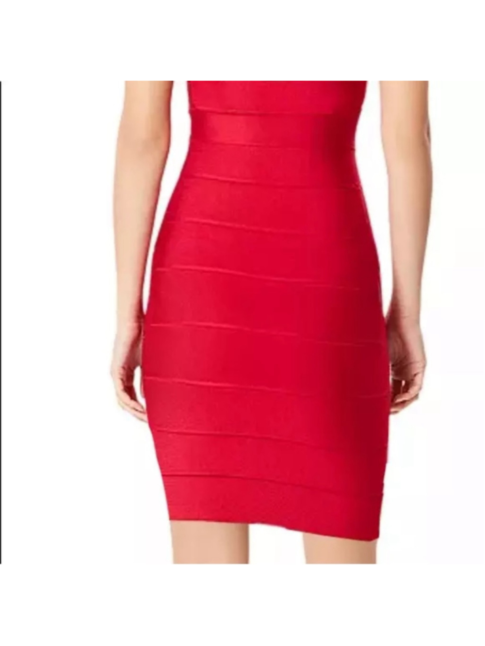 ASOS Womens Red Cross Back Corset Bodycon Dress Size 2 - Picture 3 of 10